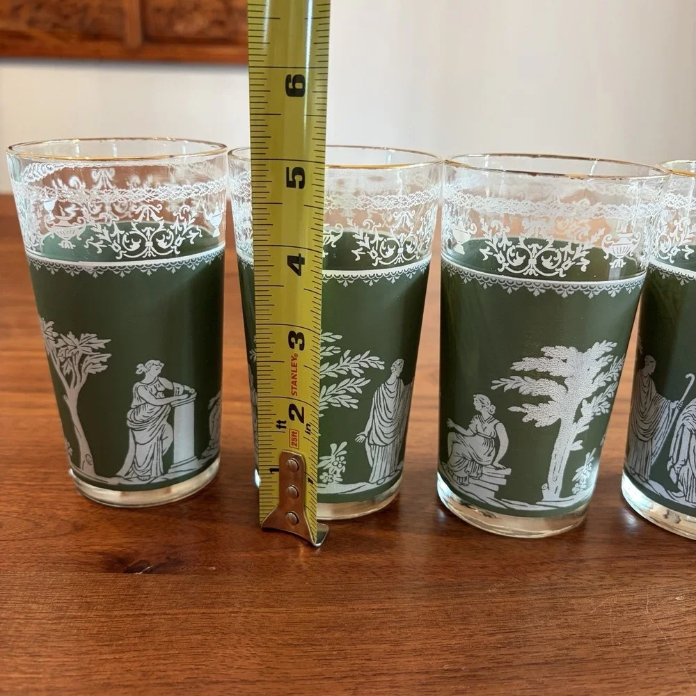 Set of 4 Greek Wedgewood Hellenic Green Jeanette 5
